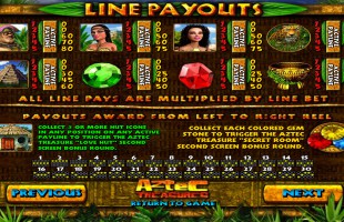 aperçu jeu Aztec Treasures 2