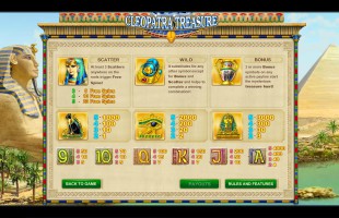 aperçu jeu Cleopatra Treasure 2
