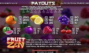 aperçu jeu Fruit Zen 2