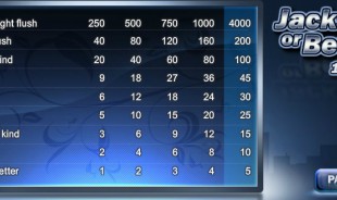 aperçu jeu Jacks or Better 2