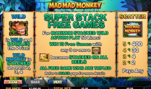 aperçu jeu Mad Mad Monkey 2