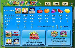 aperçu jeu Fruit Party 2